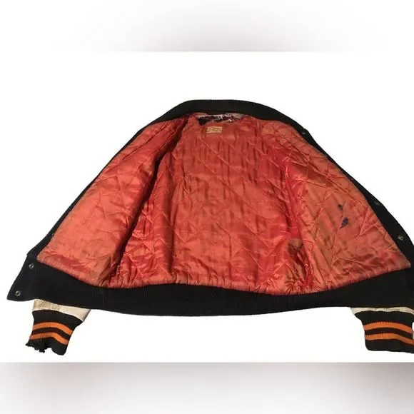 Vintage 50s Fox River Gloves Garment Co. Leather Letterman’s Varsity Jacket Coat - Picture 9 of 15